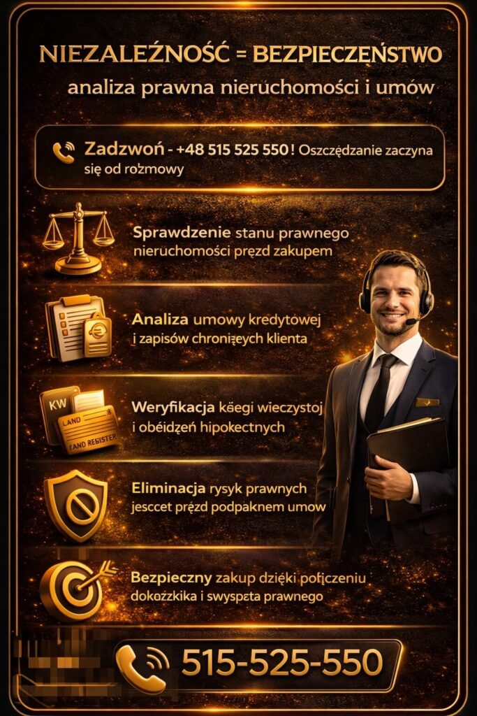 Kredyt mieszkaniowy EUR Żary – analiza prawna nieruchomości i umowy kredytowej, sprawdzenie księgi wieczystej, eliminacja ryzyk prawnych oraz wsparcie prawnika zwiększające bezpieczeństwo zakupu mieszkania lub domu finansowanego kredytem