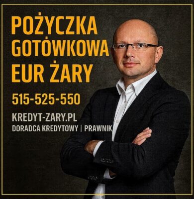 Pożyczka gotówkowa EUR Żary – doradca kredytowy i prawnik prezentuje ofertę finansowania dla osób zarabiających w euro, zapewniając analizę zdolności, wsparcie formalne oraz bezpieczne prowadzenie procesu. Na grafice widoczny numer telefonu 515-525-550 oraz adres Kredyt-Zary.pl.