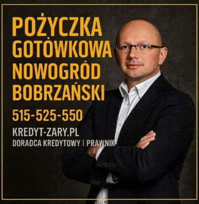 Pożyczka gotówkowa Nowogród Bobrzański – profesjonalny doradca kredytowy i prawnik oferuje bezpłatną analizę zdolności, wsparcie formalne oraz bezpieczne prowadzenie procesu finansowania. Na grafice widoczny numer kontaktowy 515-525-550 oraz adres Kredyt-Zary.pl.